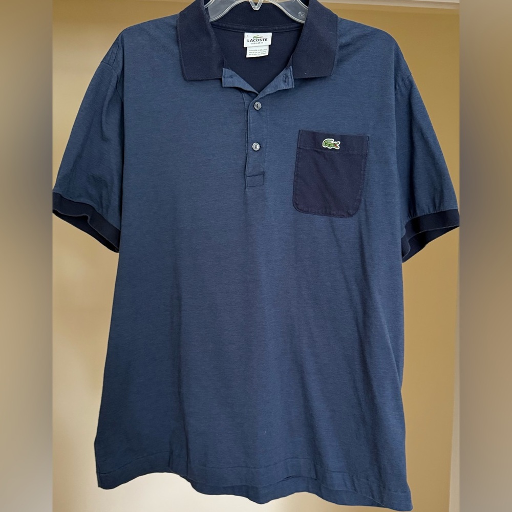 Lacoste Men's Dark Blue Polo with Pocket
